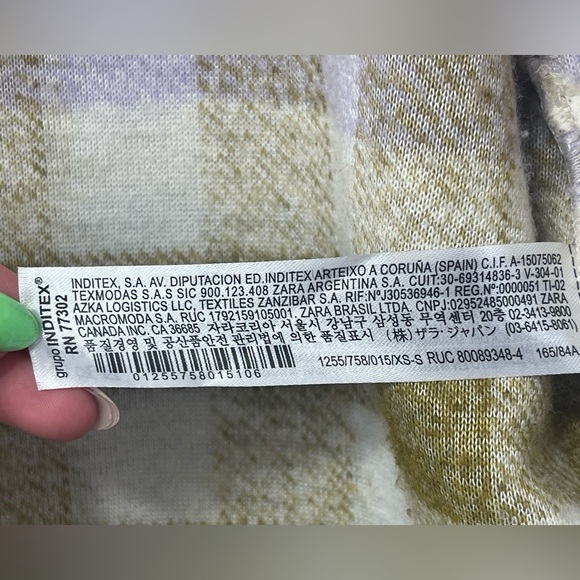 Zara oversized Shacket, size XS plaid wool blend. GUC - Picture 9 of 9